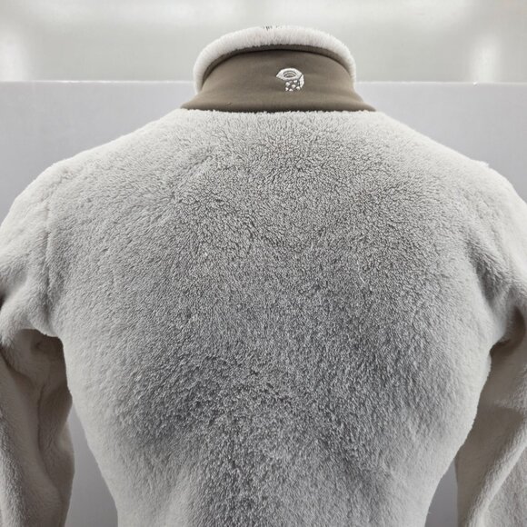 Mountain Hardwear Jacket Women Medium White  Fleece Full Zip Up Pile Warm Soft - Picture 6 of 8